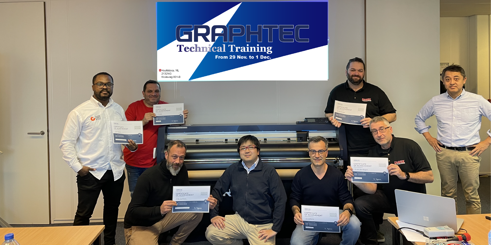 Technical Training in Graphtec Europe Office